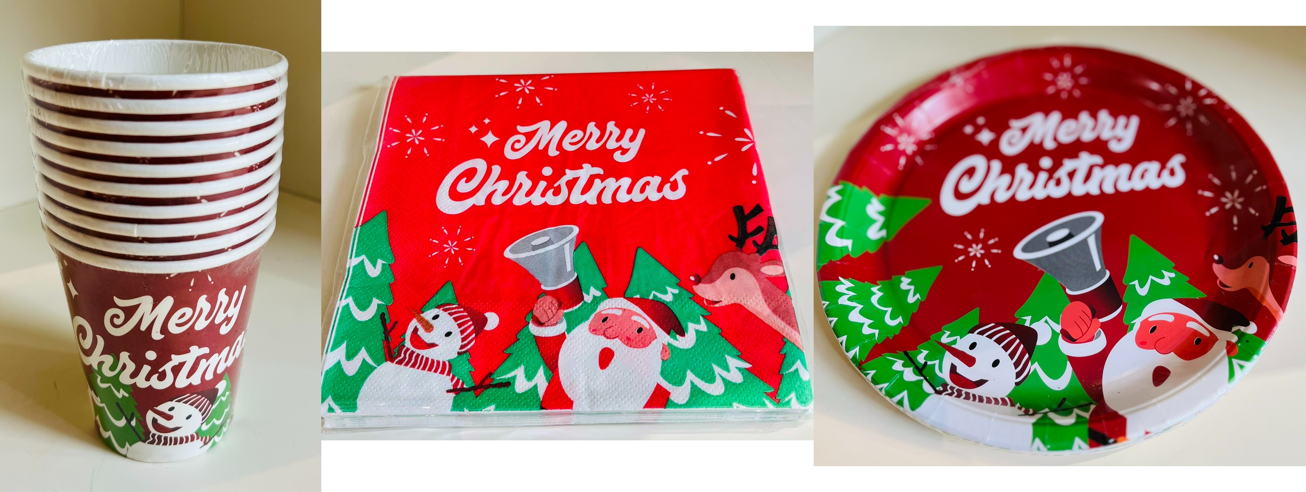 დიდი თეფში - ახალი წელი წითელი - 1