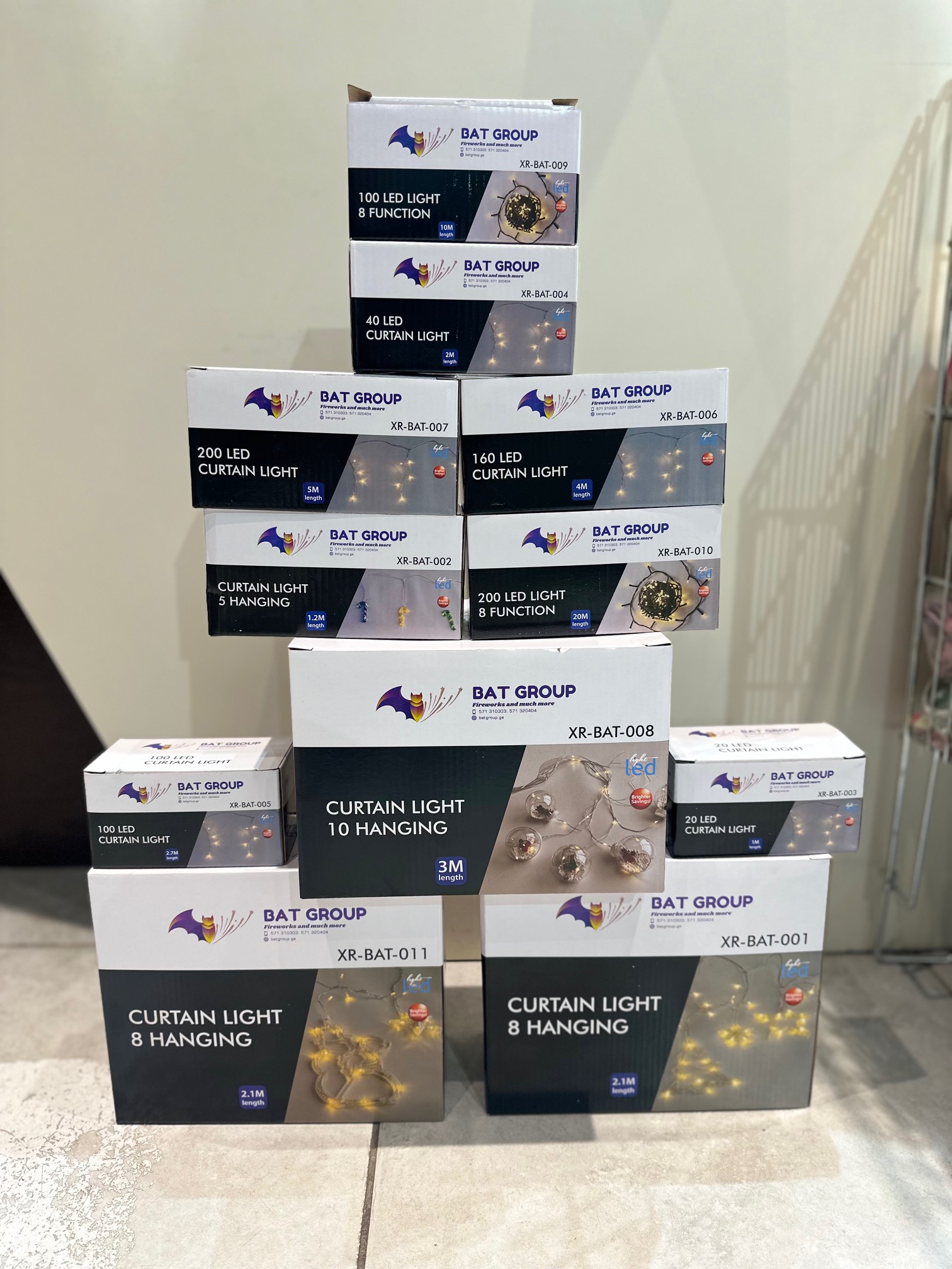 ლედ განათება ფარდა - 4მ. * 0.7მ. - 1